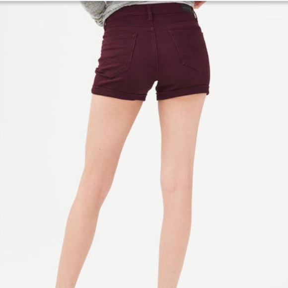 NWT Aeropostale Maroon  High-rise Shorts - Picture 2 of 5